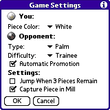 Triples Palm Game Settings
